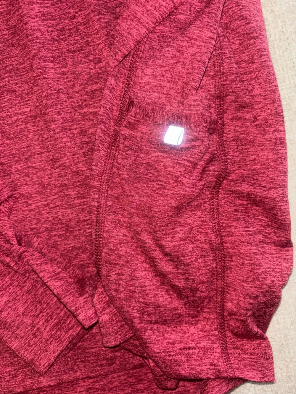Nike Dri-FIT Running Long Sleeve Top Size M Thumbholes Pocket Athletic - Picture 3 of 5